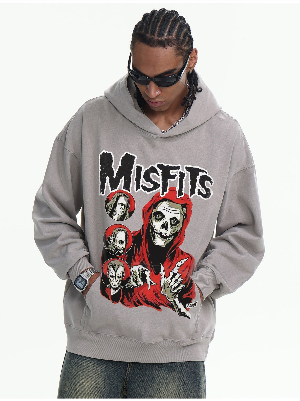 American Street Couple Direct Inkjet Printing Washing Versatile Sweatshirt