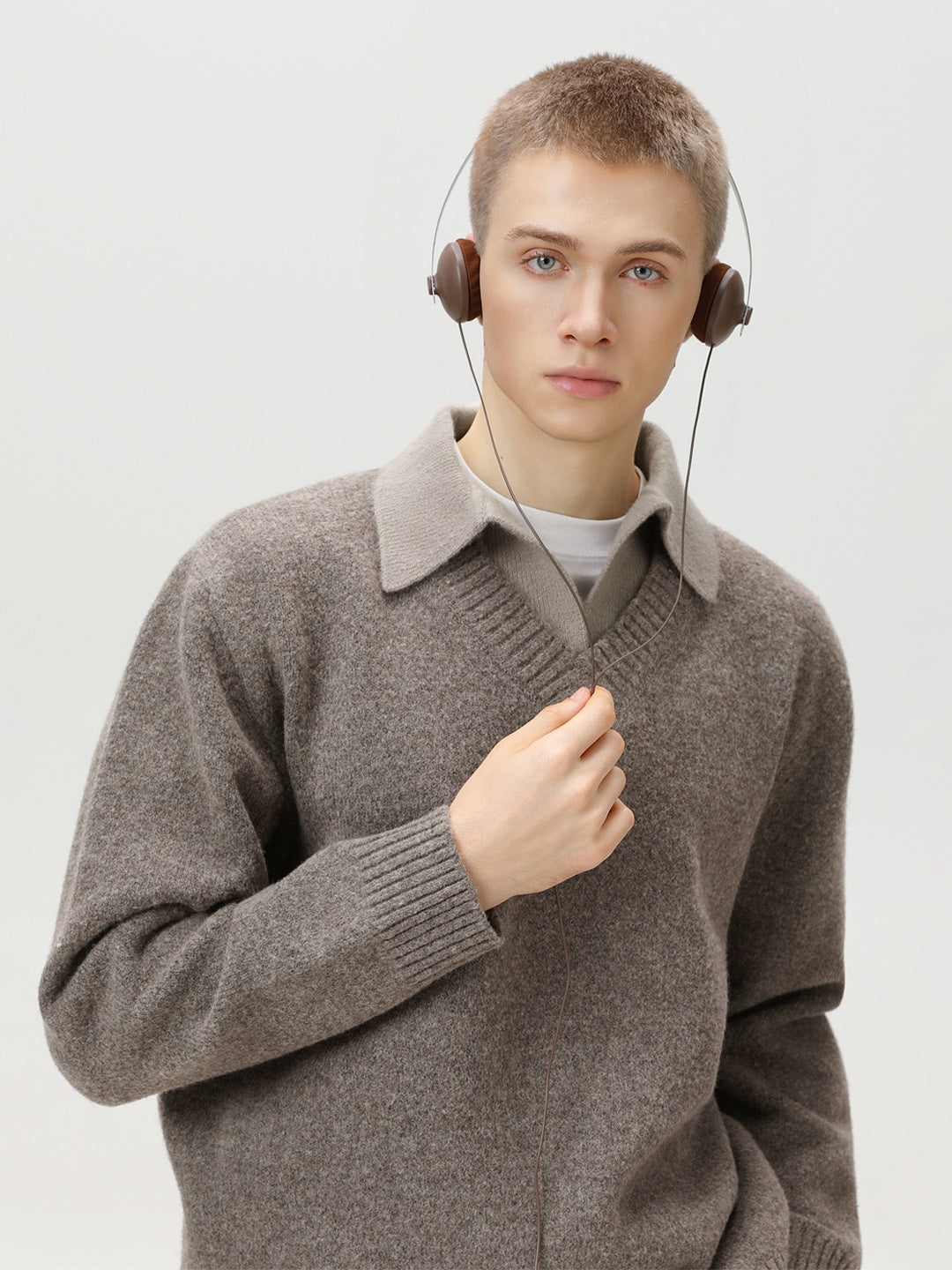 faux pull à revers deux pièces