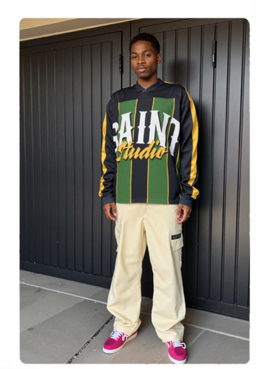 Neutral wear Printed Letter Long-sleeved T-shirt