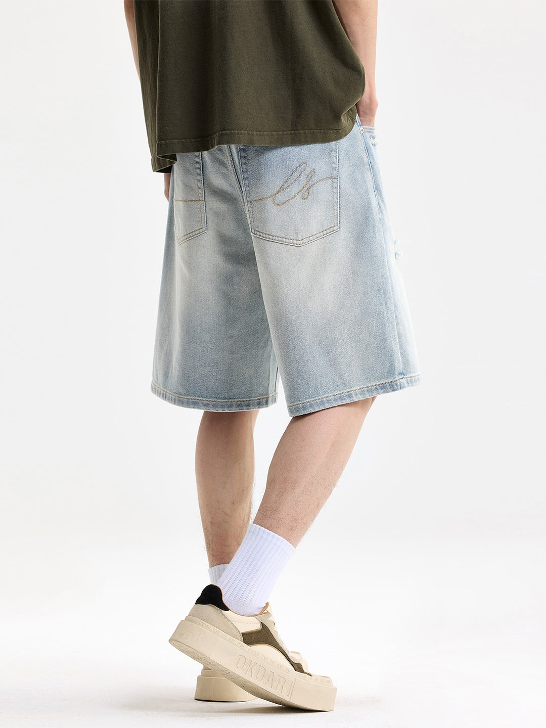 Hole Denim Shorts