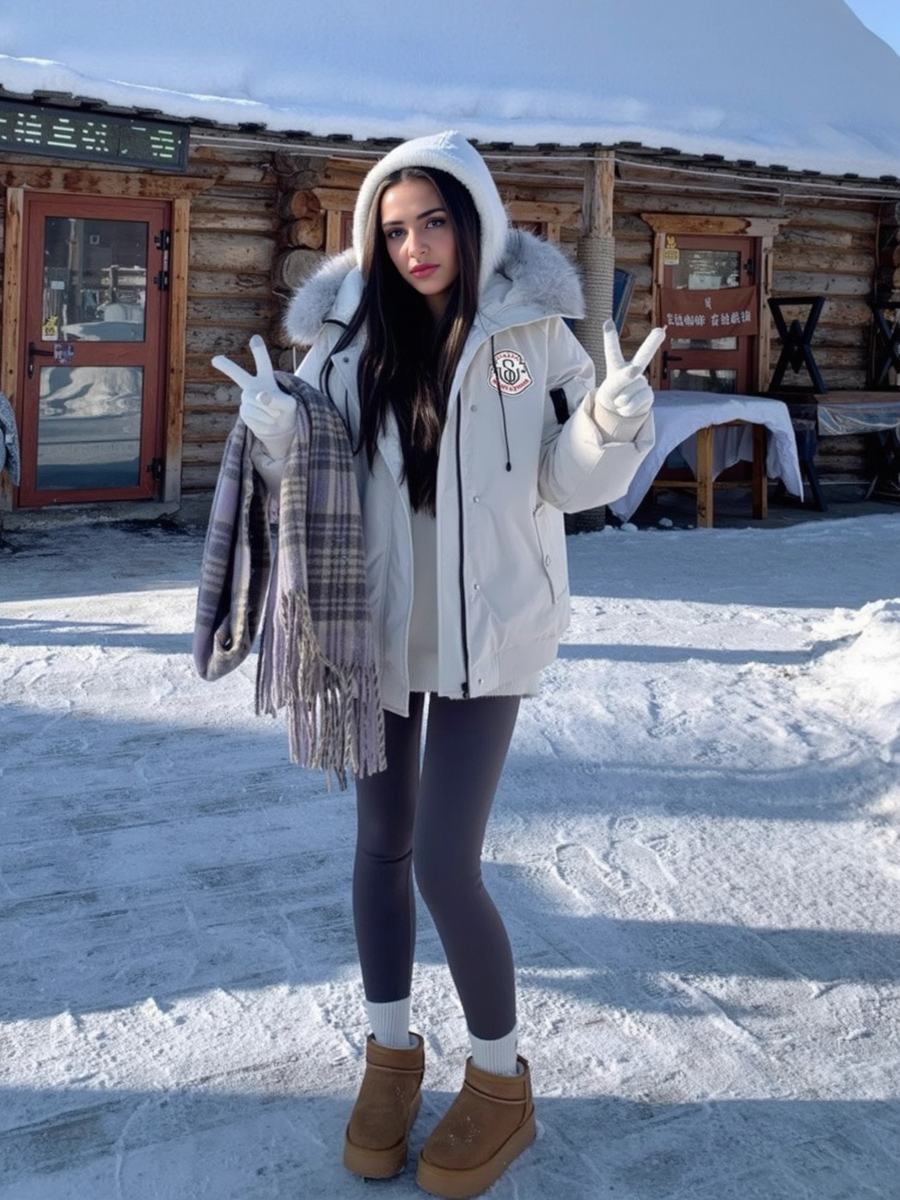 Jackets American Fleece Lined With Fur Collar Hooded Loose Leisure Outdoor Cotton-padded Clothing