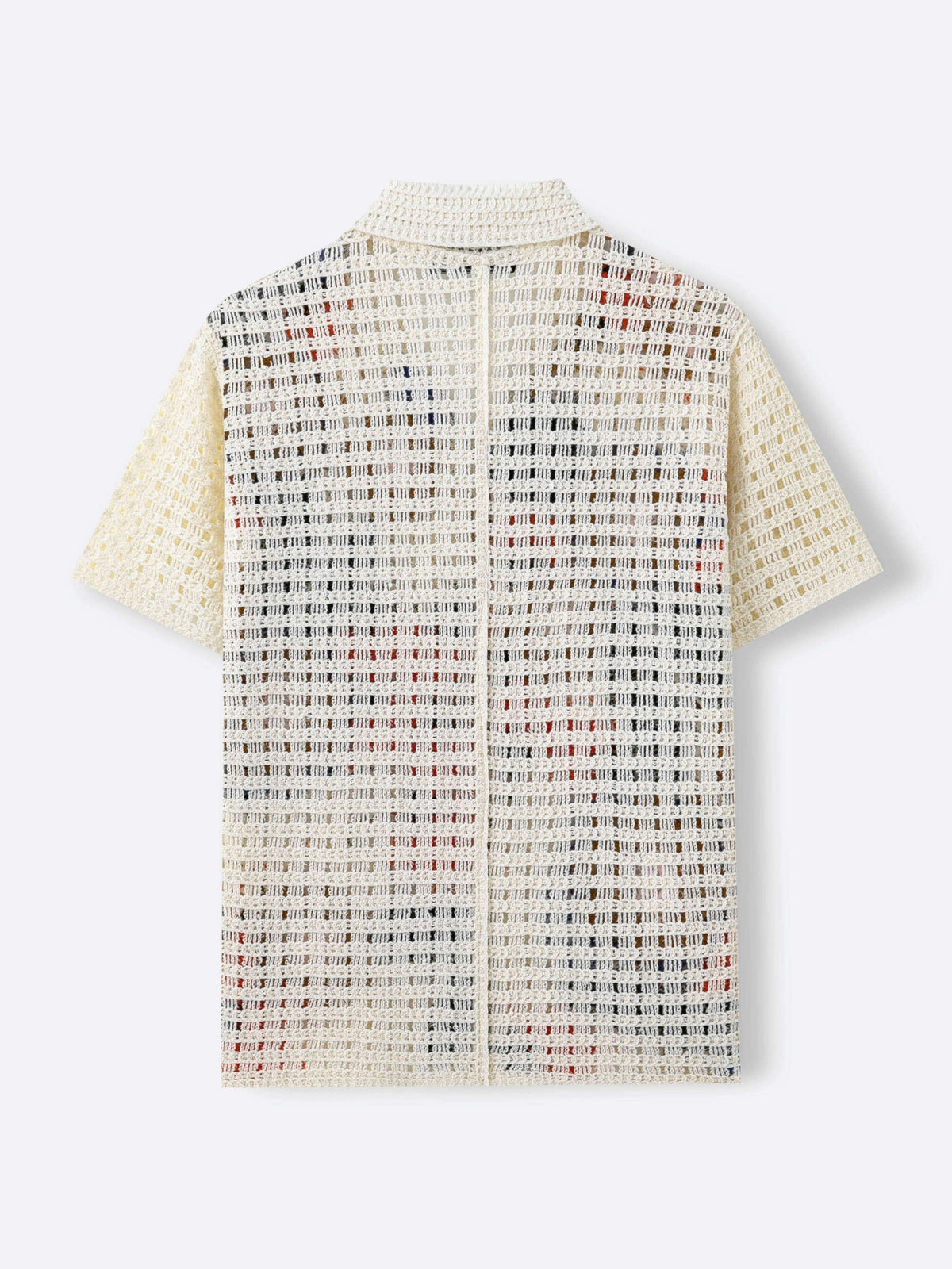 Manual Crochet Hollow Ethnic Style Jacquard POLO Shirt