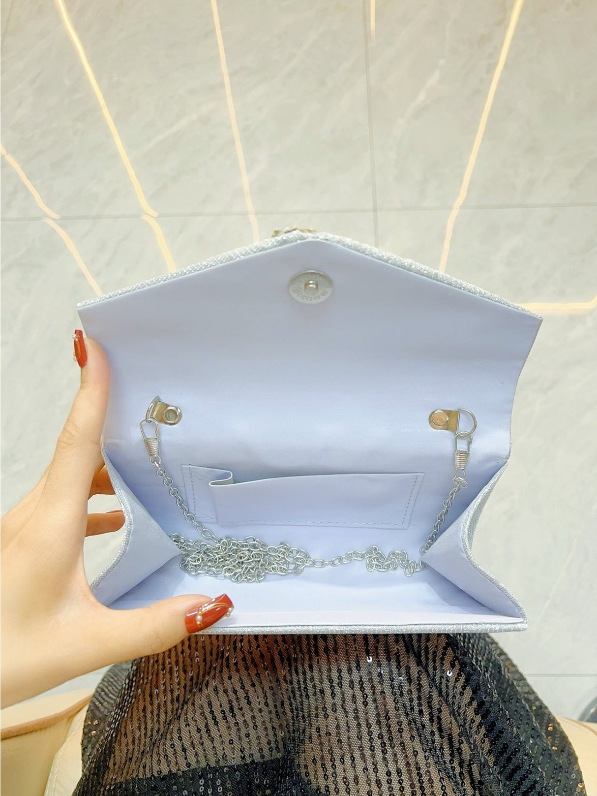 Liber Four Seasons ACC Pleated Diamond Small Square Bag