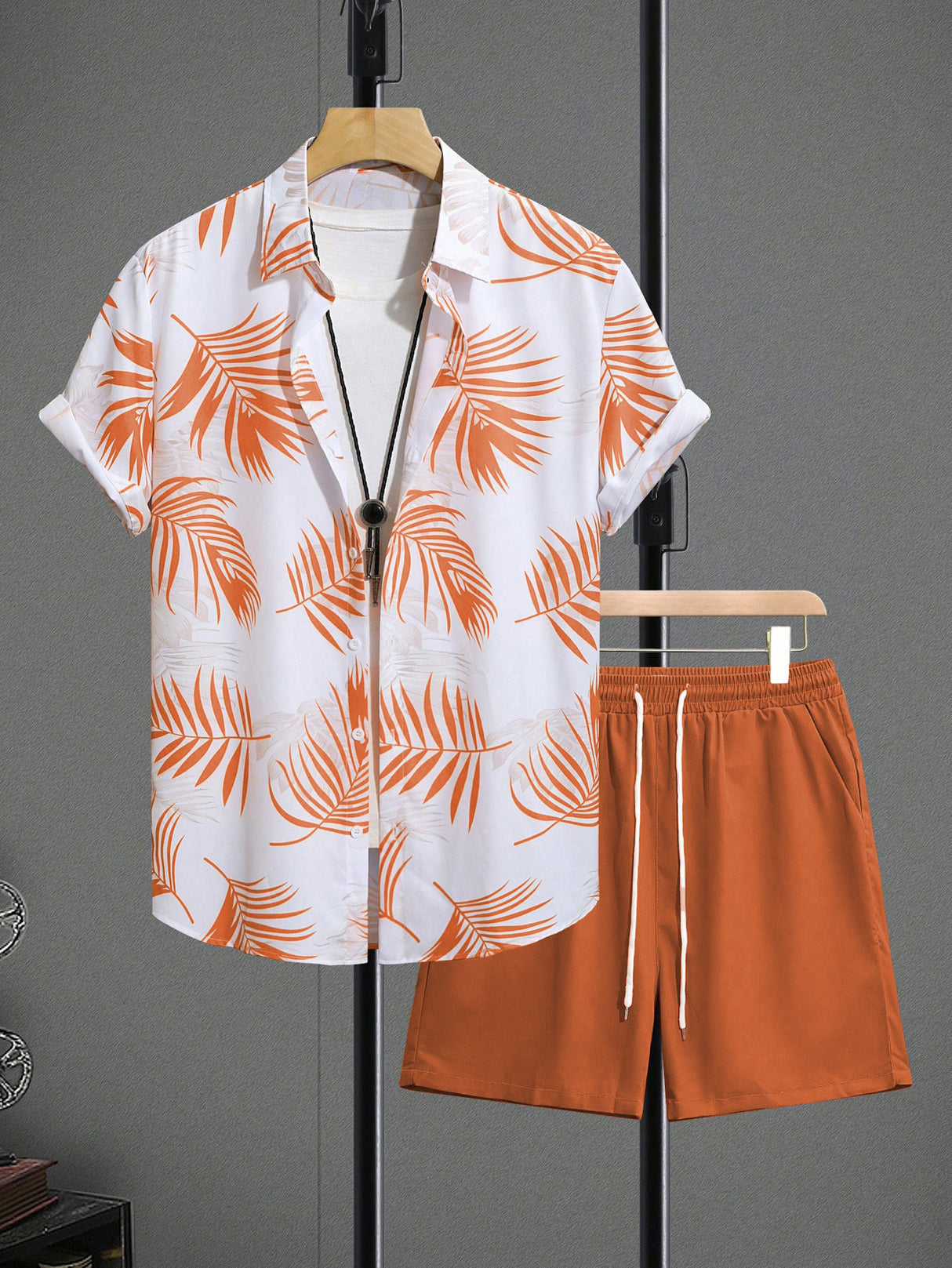 Plant Printed Hawaii Beach Set 2-piece Sets