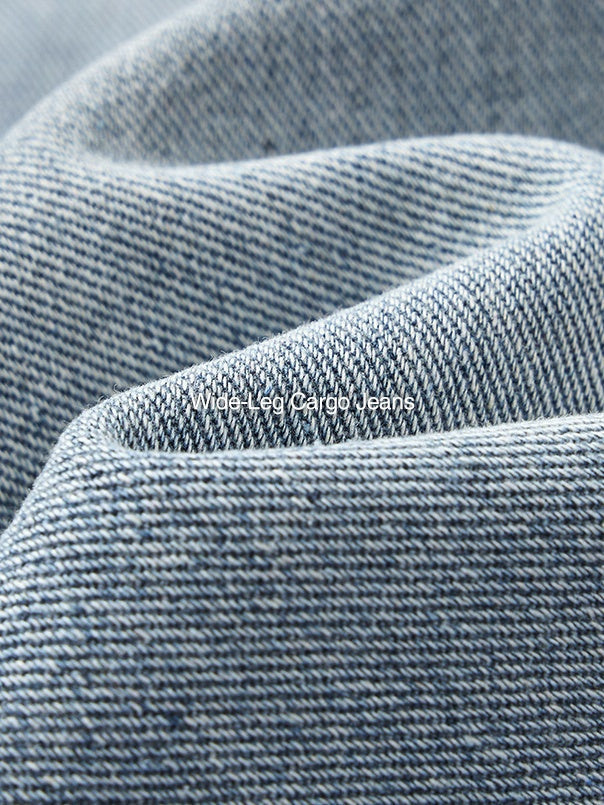 Retro Washing Old Blended Wide-leg Tooling Jeans