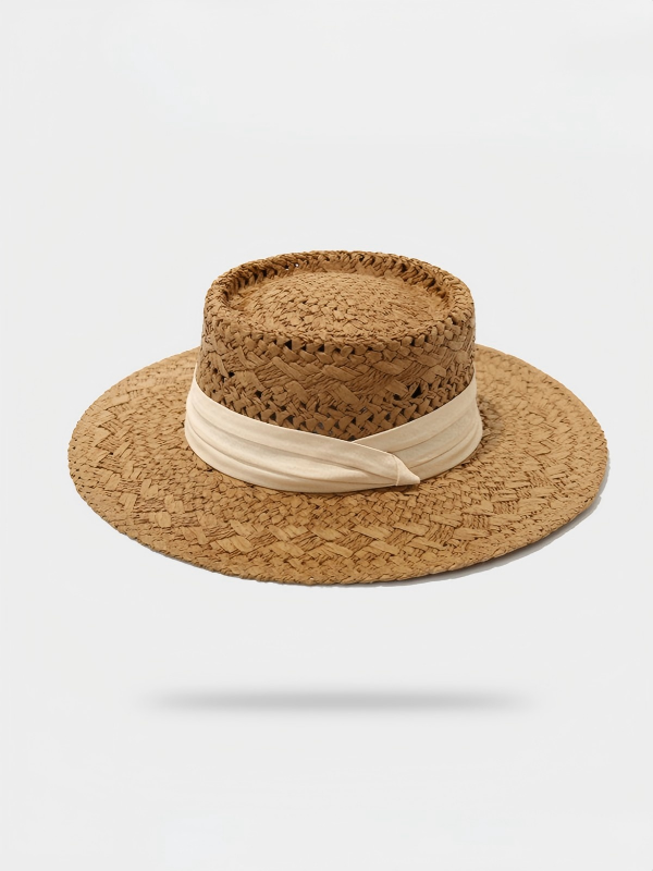 Flat-topped, Openwork Sunshade Hat