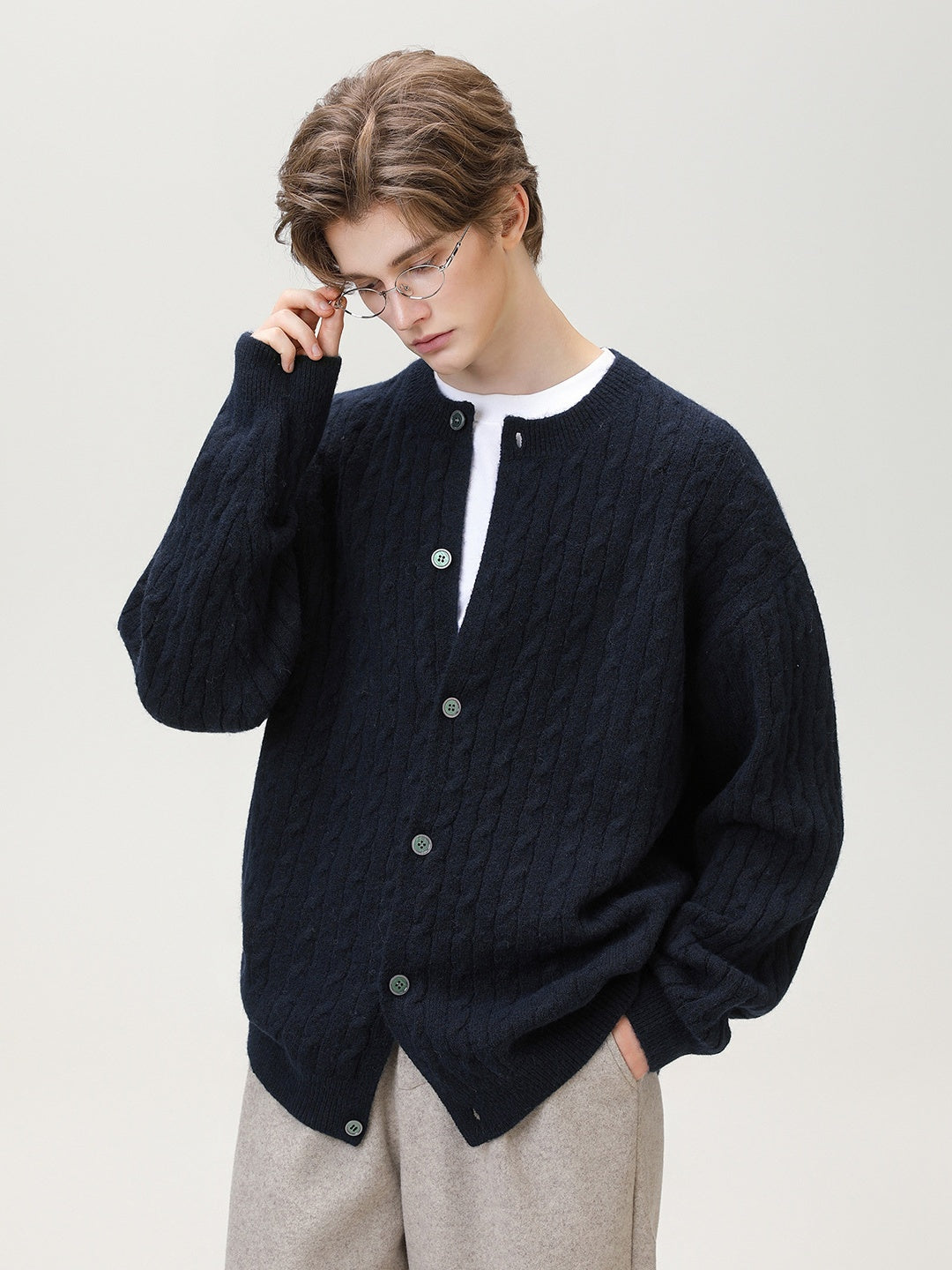 4 Colors Round Neck Cardigans