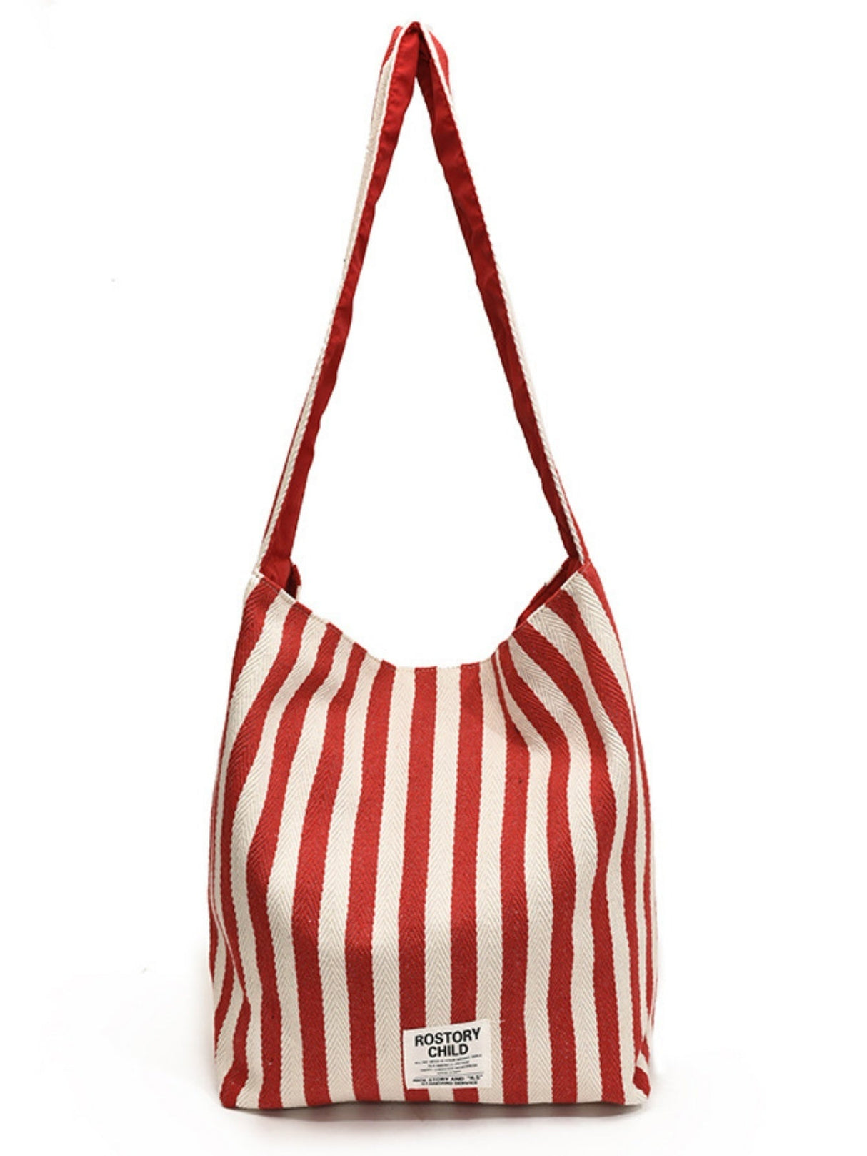 Striped Canvas Reversible Versatile Commuter Shoulder Bag