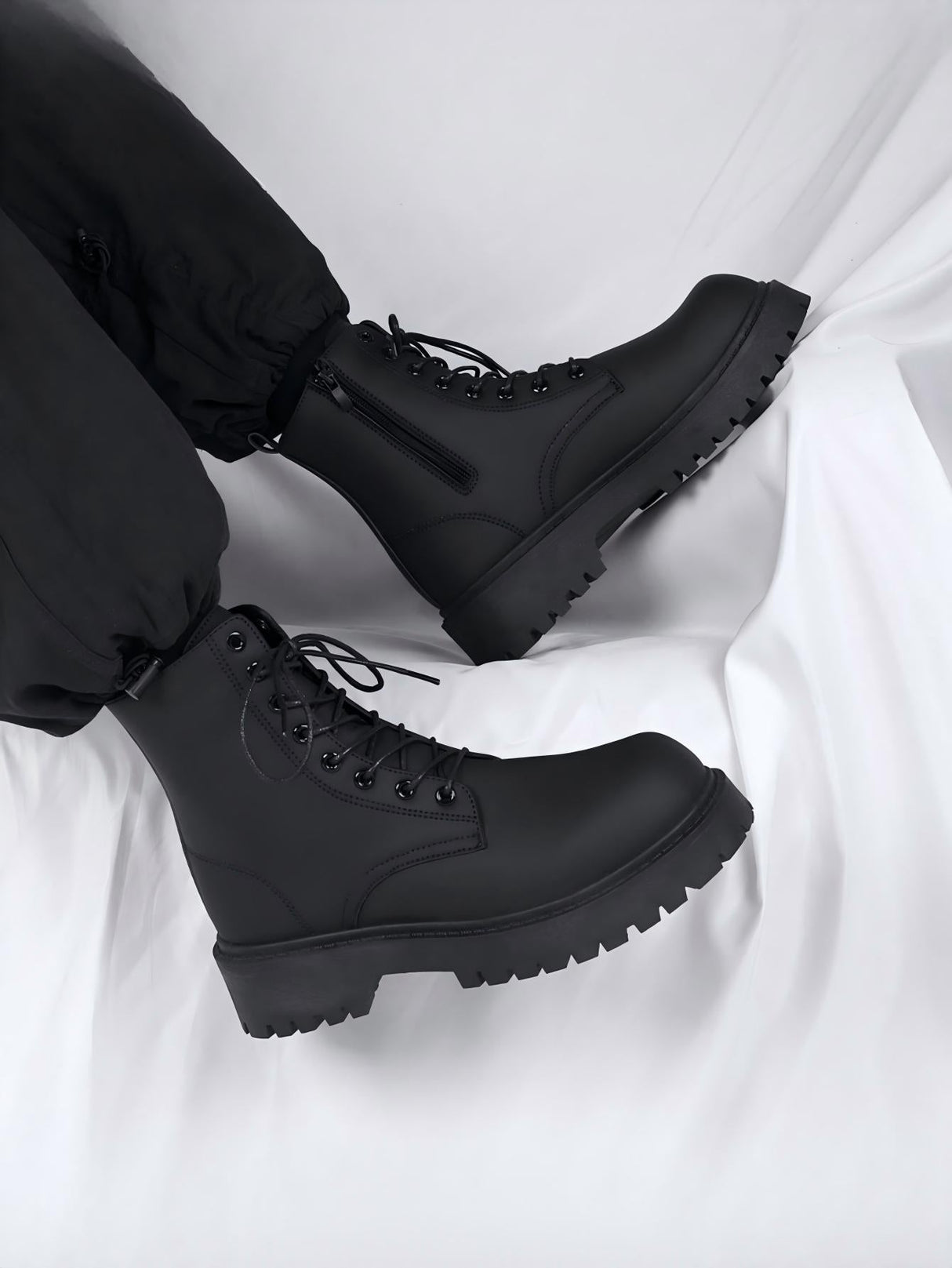 Britische Motorrad-Arbeitskleidung Martin-Stiefel