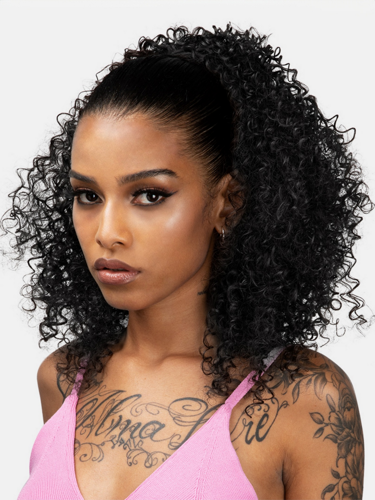 Small Curly Ponytail Synthetic Fiber Drawstring Braid High-temperature Silk Wig