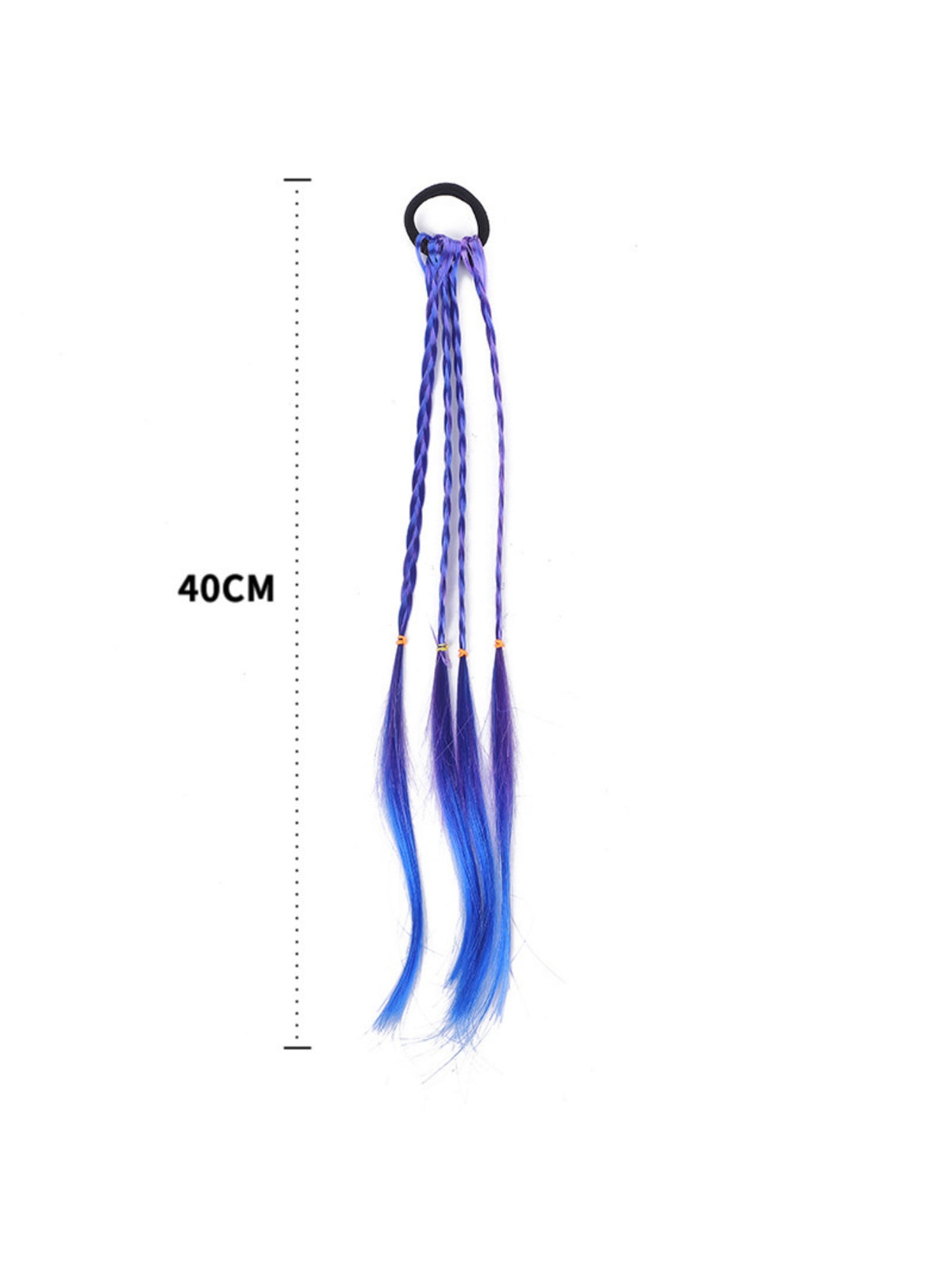 10-piece Set Of Colorful Braided Ponytail Wigs