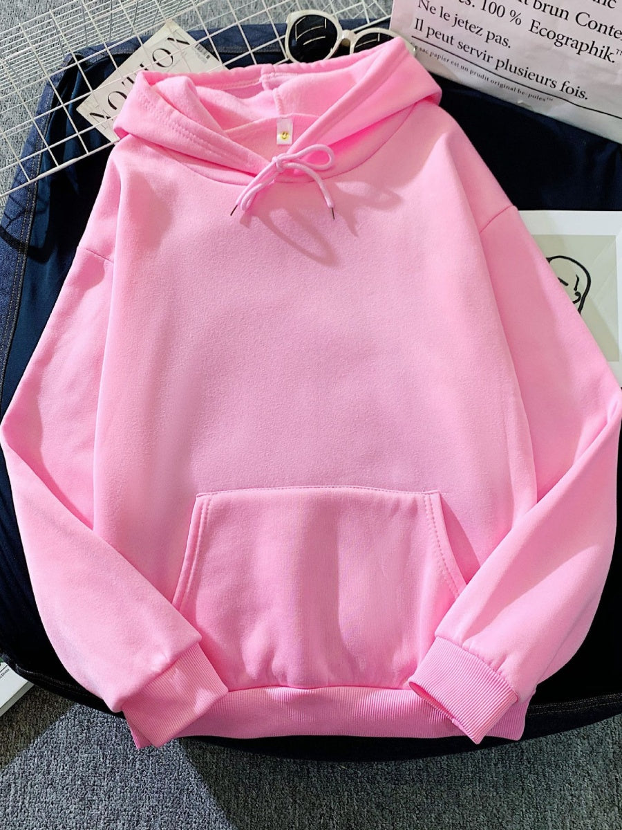 Liber Autumn Women's Pocket Solid Color Sweatshirts&Hoodies