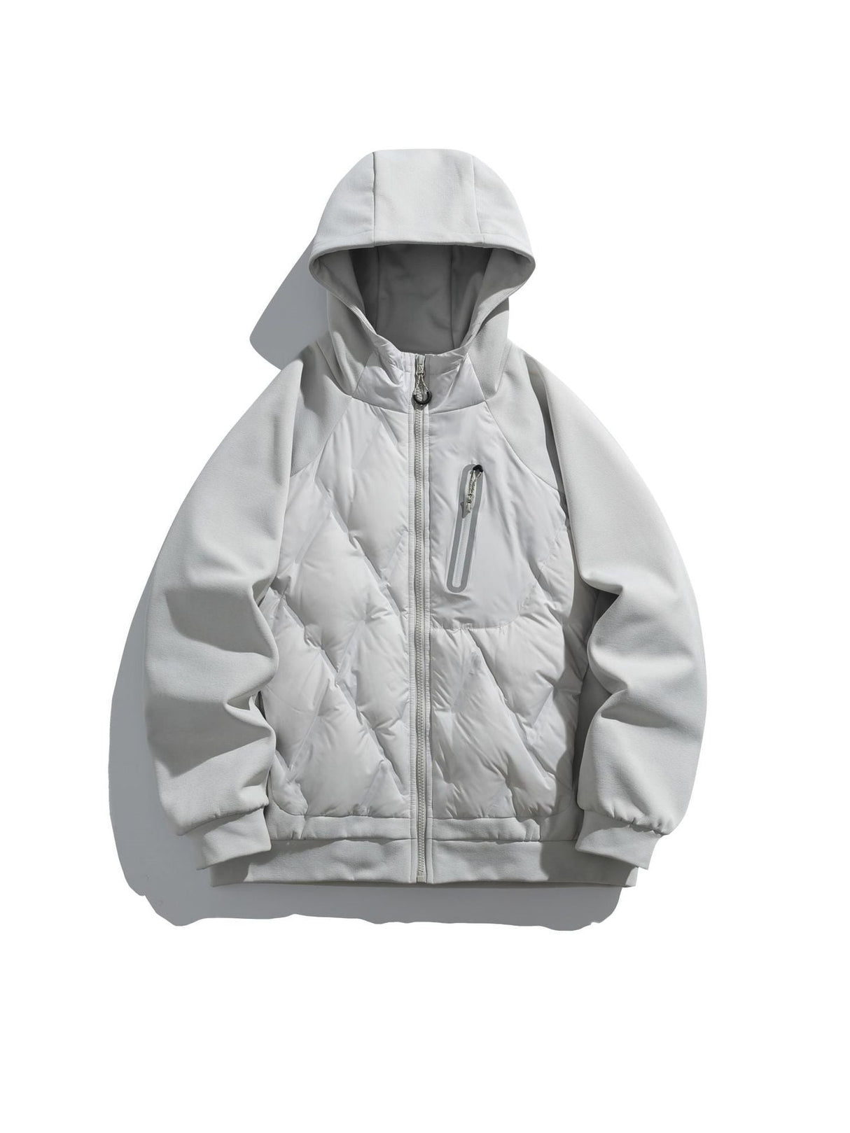 Lightweight Splicing Keep Warm Windproof Hooded Down Coat