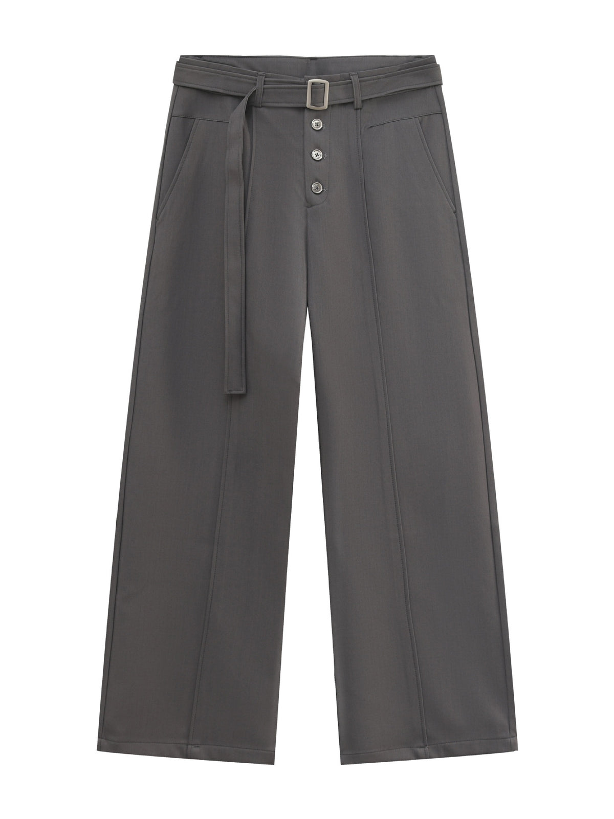 Stereo Multiple Buttons Straight-fit Dress Pants Pants