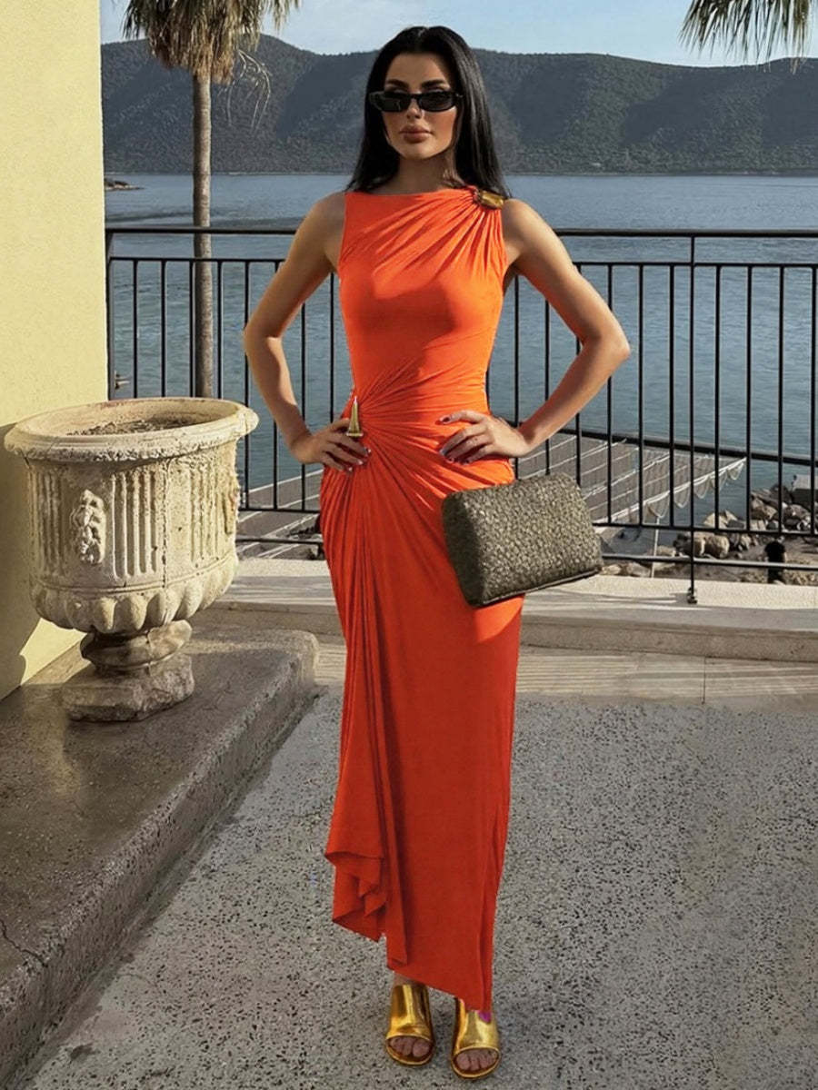 Liber Autumn Women's Pleated Maxi Dresses