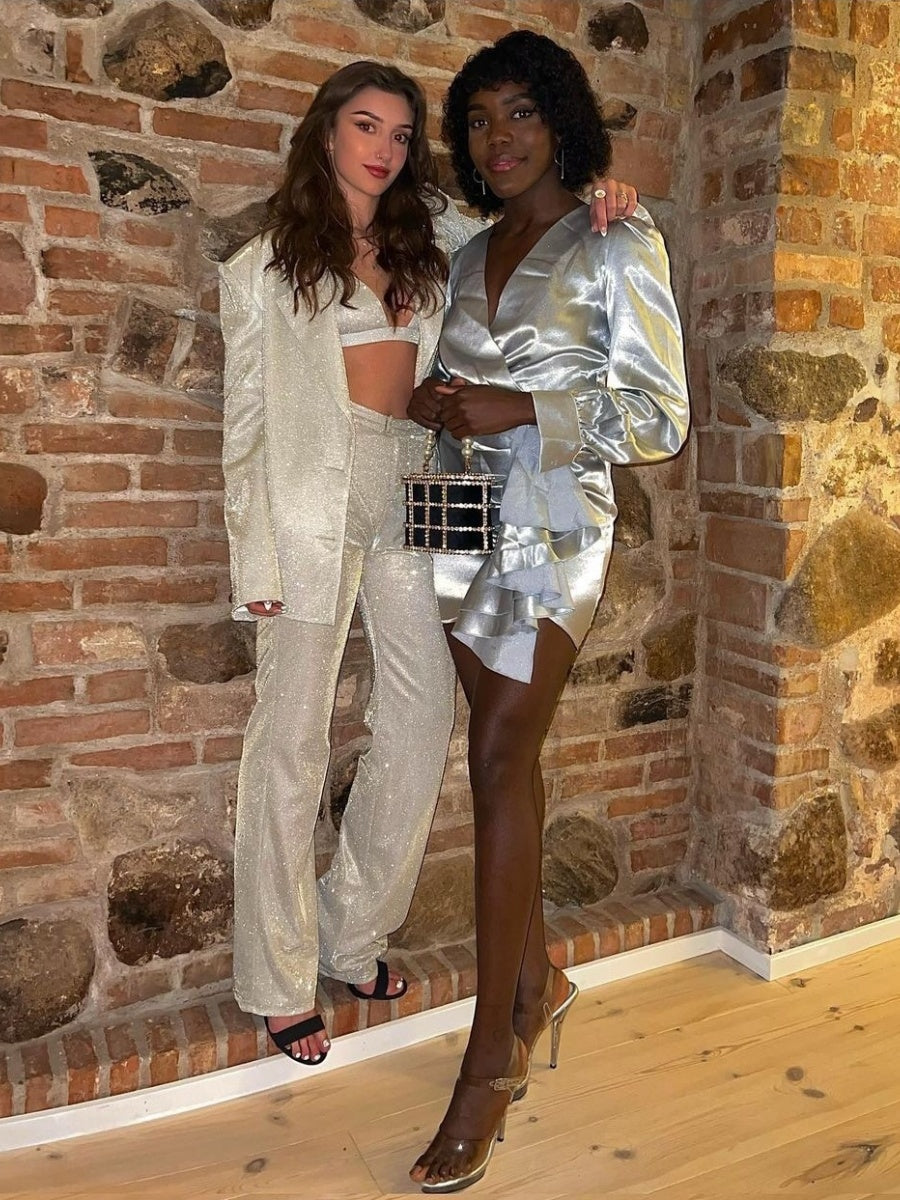 Liber Autumn Women's Sequins Blazers