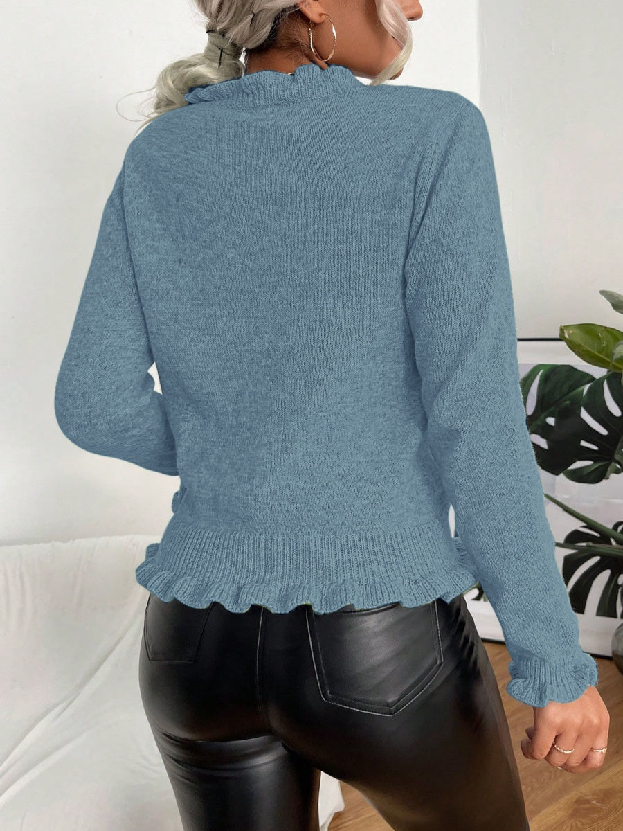 Wood ear Solid Color Cardigans