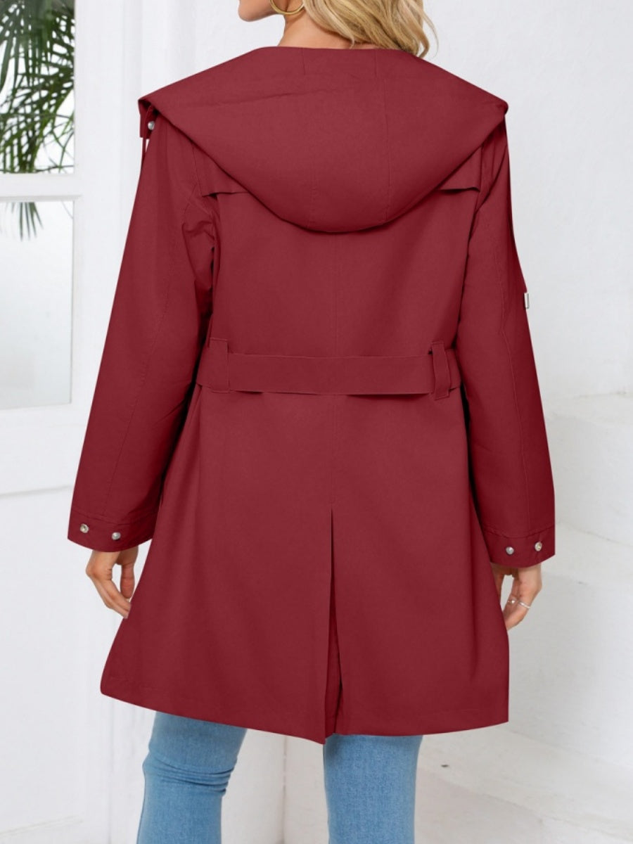 Removable Cap Water Proof Long Sleeve Thin Zipper Jackets