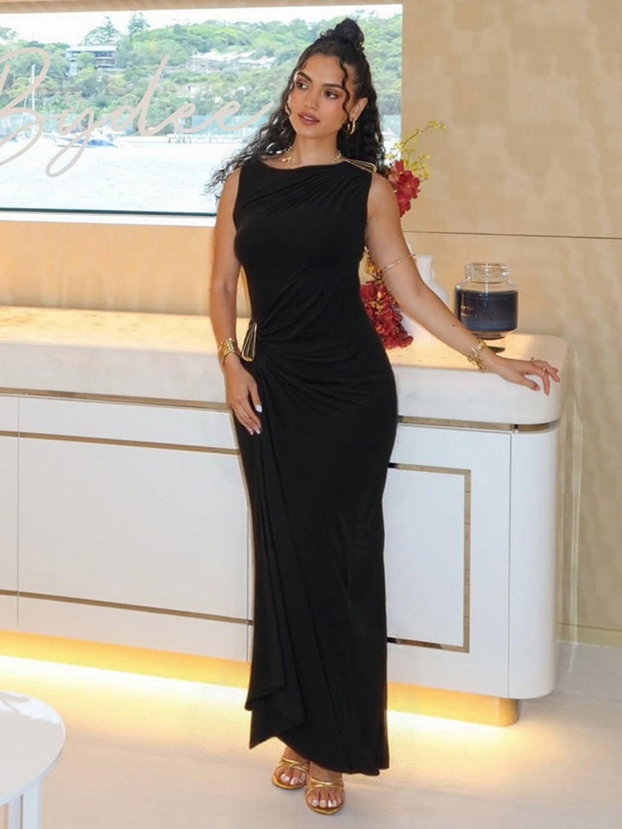 Liber Autumn Women's Pleated Maxi Dresses