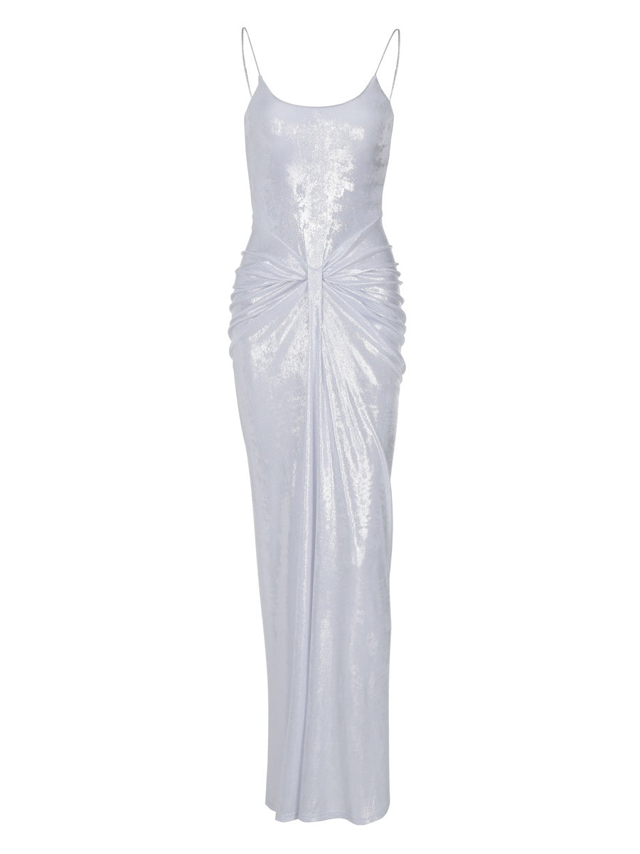 Flash Pleated Solid Color Maxi Dresses