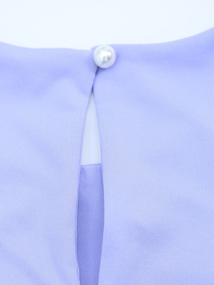 Solid Color Sleeveless Sexy Pleated Short Dress With Ruffled Hem