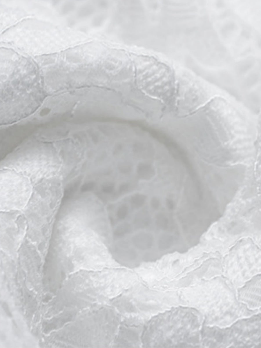 Simplicity Lace V-neck Long Sleeve T-shirts