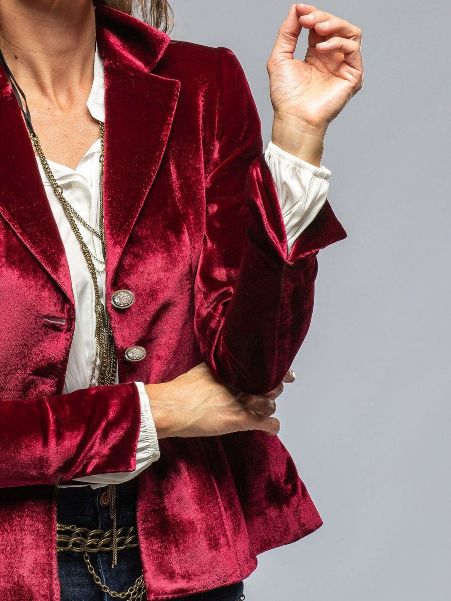 Velvet Long Sleeve Pocket Blazers