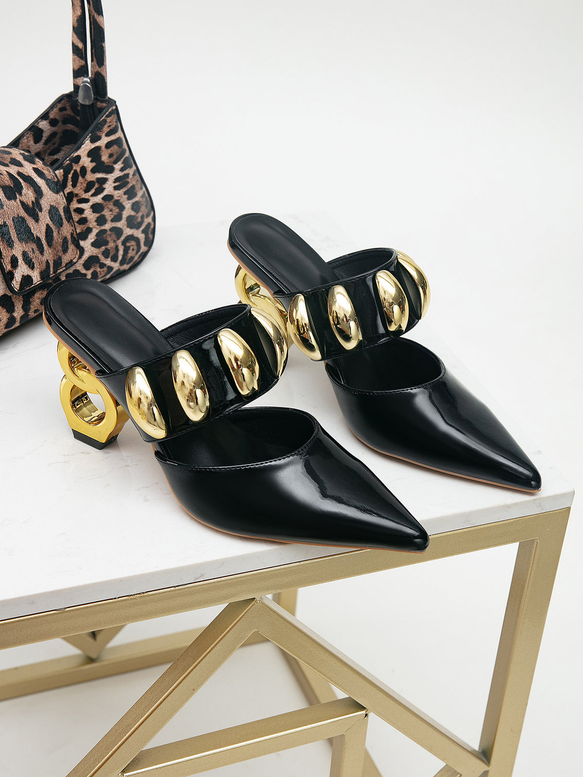 Studded High Heels