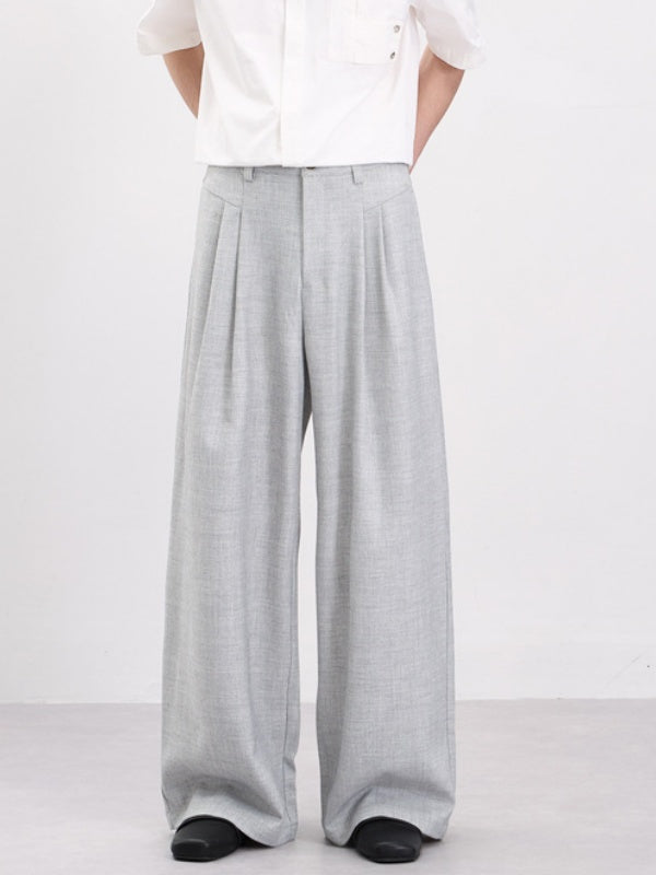 Old Money Style Stereo Pleating Dress Pants Pants