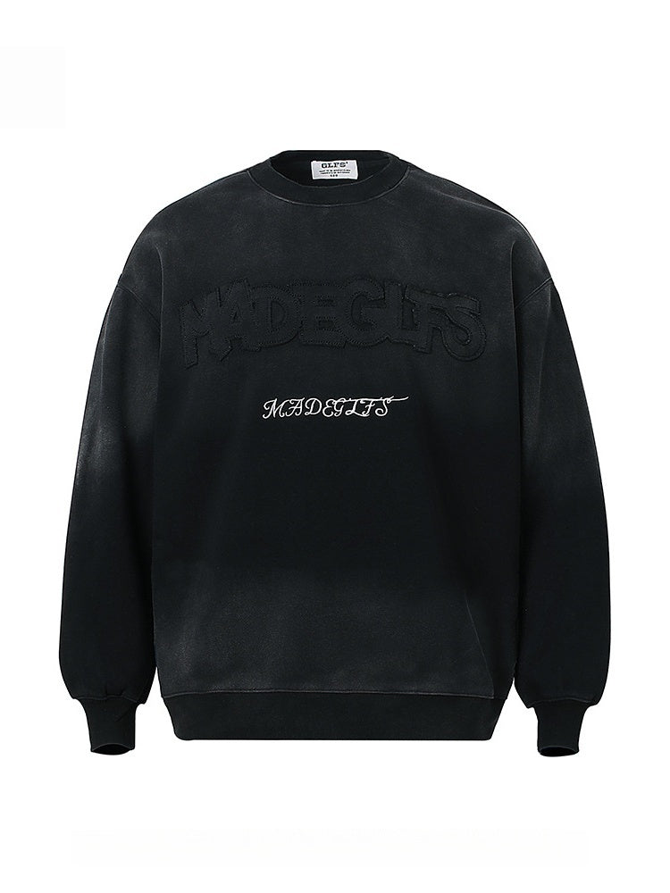 Embroidered Pattern Letter Sweatshirts