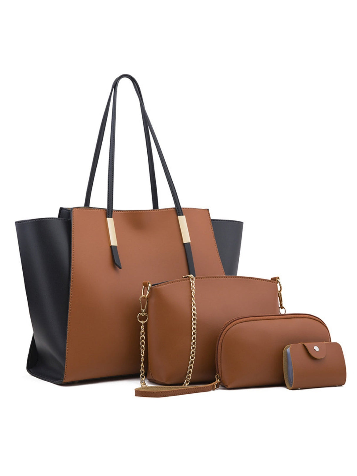 4-piece Patchwork Tote Bag Set