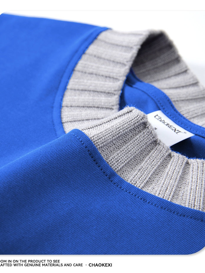 Color-blocked Cropped T-shirt