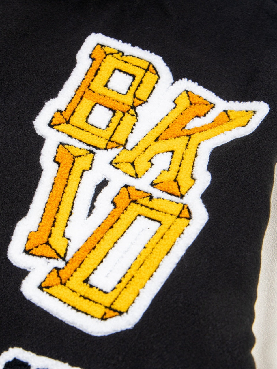 Campus Style Contrasting Colors Towel Embroidery Flocking Embroidery Letter Baseball Jersey
