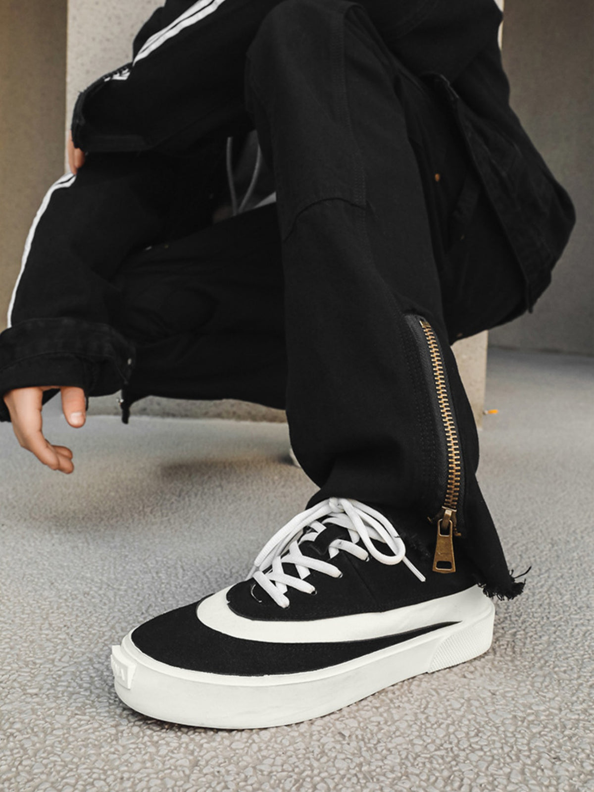 Suede Color-blocked Sneakers