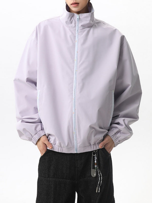 Work Clothes Loose-fit Color-blocked Jackets