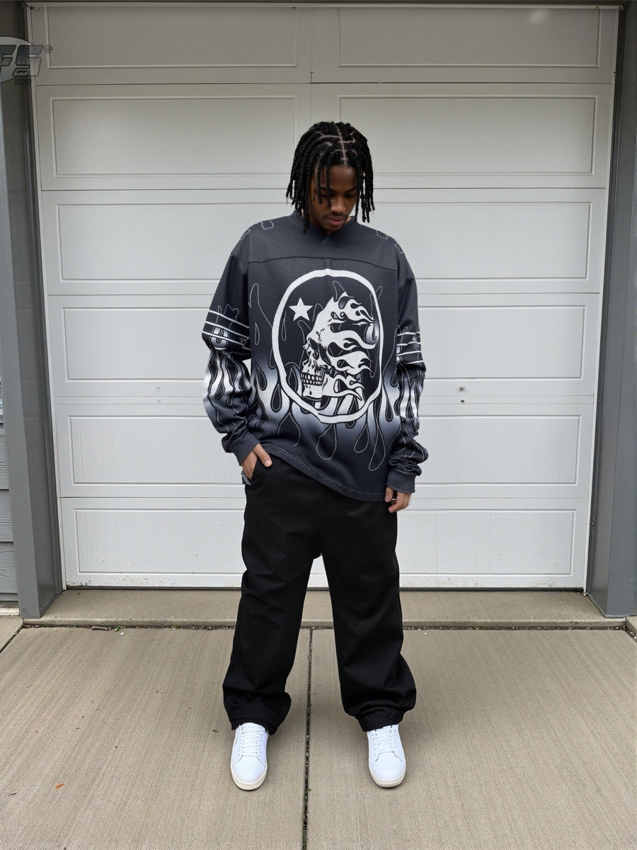 Neutral wear Printed Letter Long-sleeved T-shirt