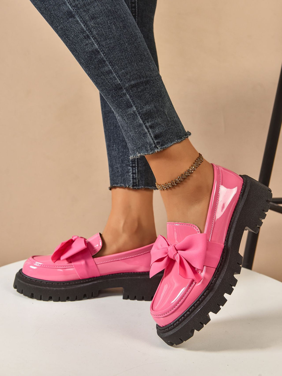 Bow-tie British Style Loafers