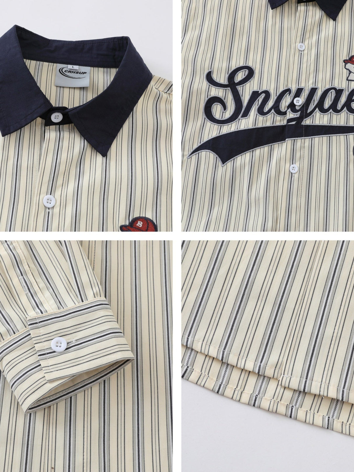 Stripes Patchwork Dog Pattern Shirts