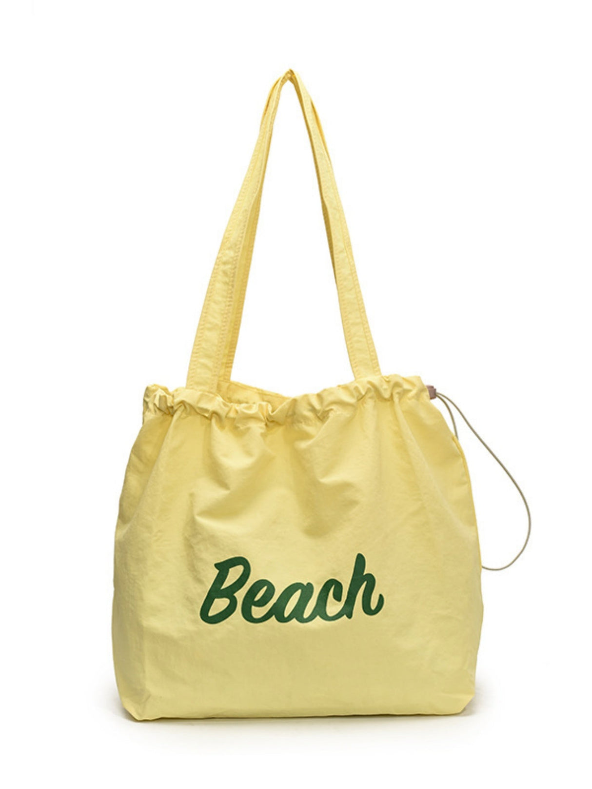 Letter Print Large Capacity Lightweight Drawstring Shoulder Bag