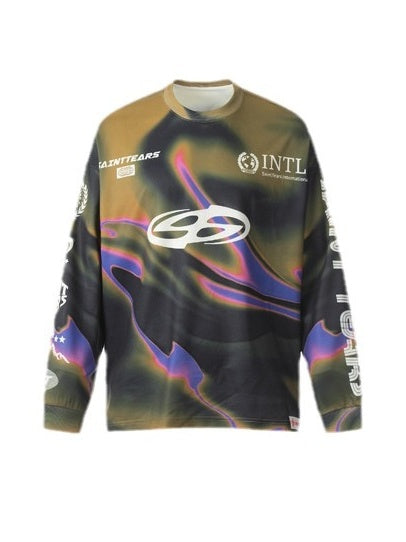 Liber Autumn Neutral wear Printed Letter T-shirts