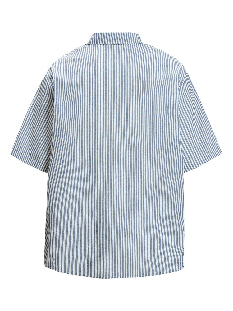 Letter Vertical Stripe Shirts