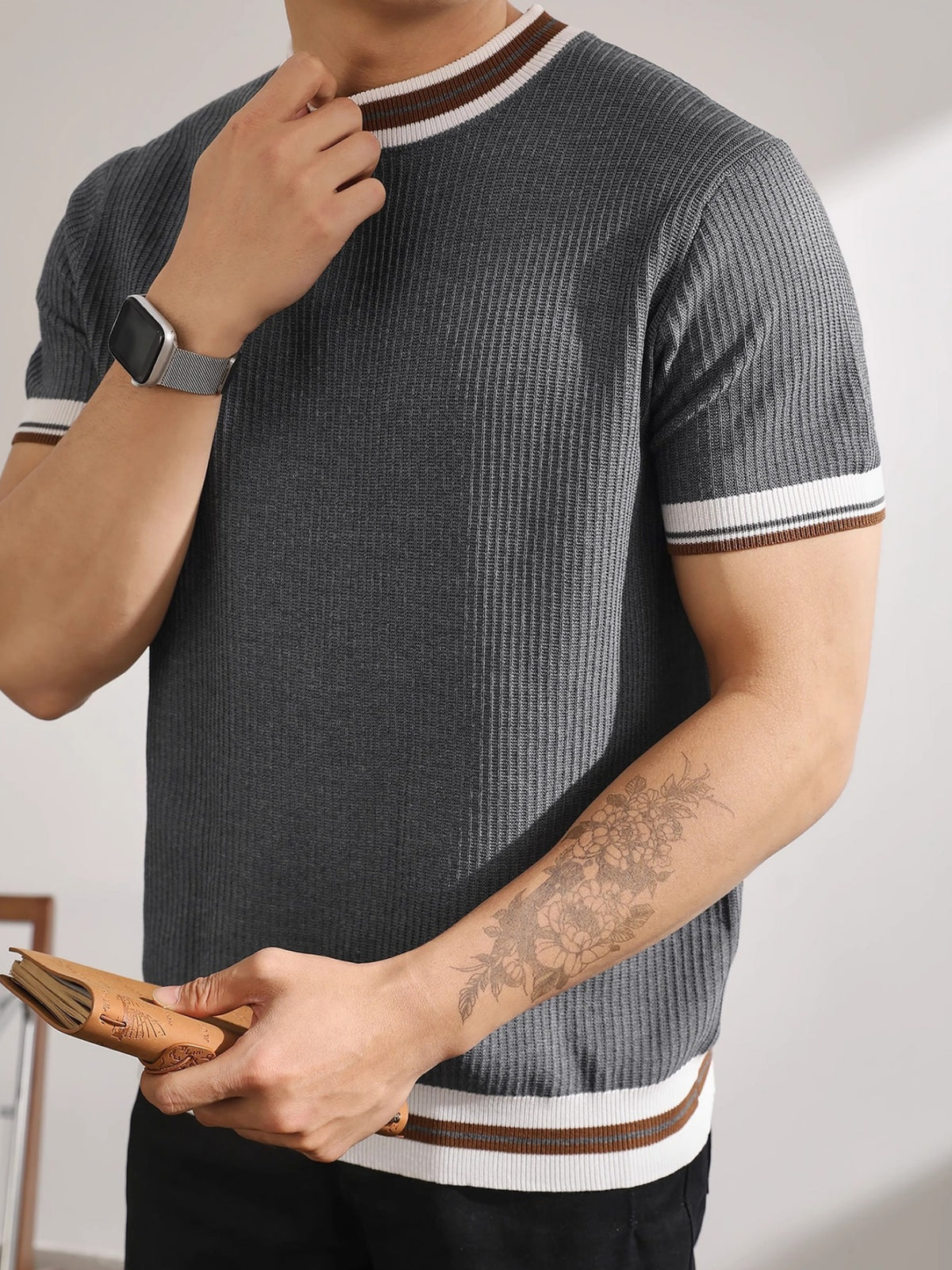 Color Matching Stripes Old Money Style T-shirts