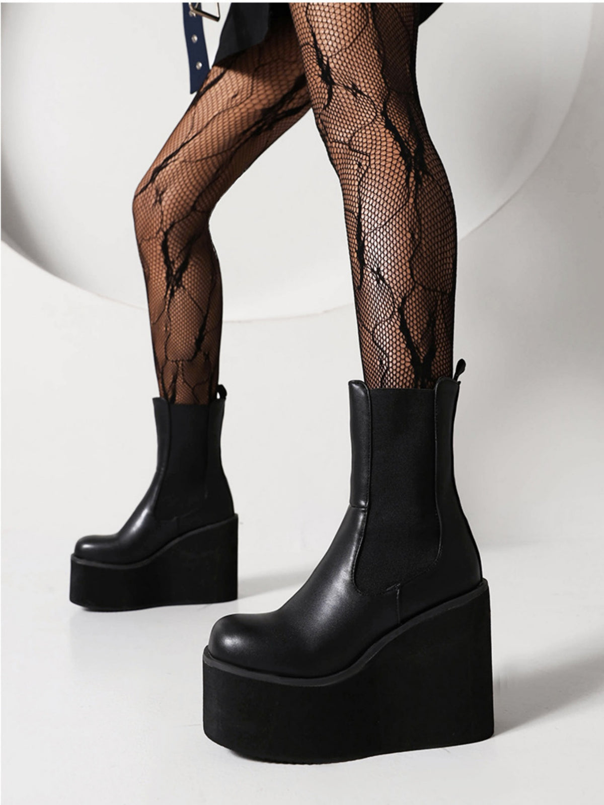 Wedge Platform Chelsea Boots