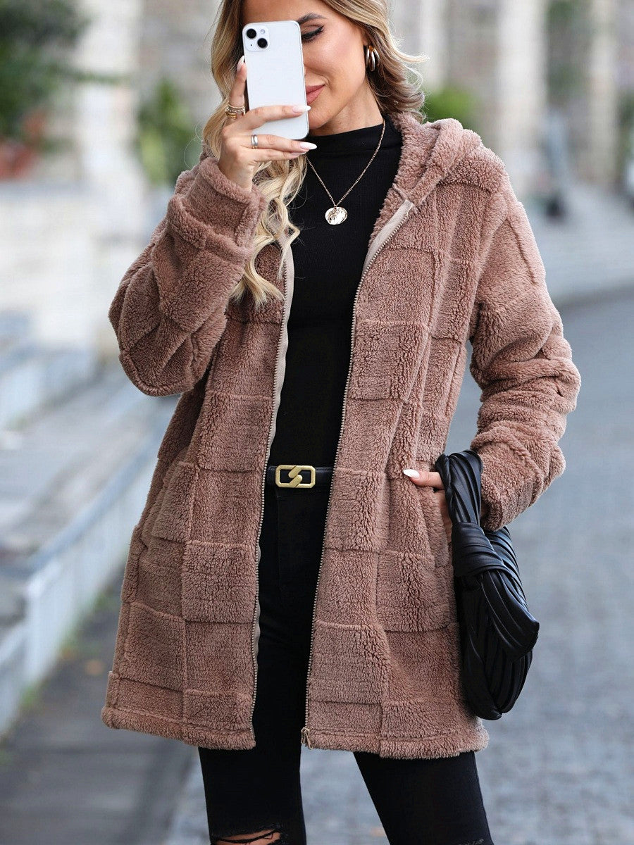 Cardigan Pockets Hooded Jacket