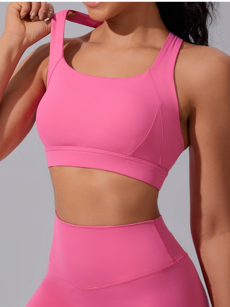 Tight Fit Yoga Sports Quick-drying Three-piece Gym Outfit