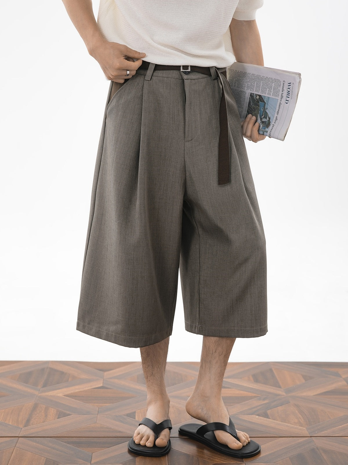 Cleanfit Patchwork 7 Points Dress Pants Shorts