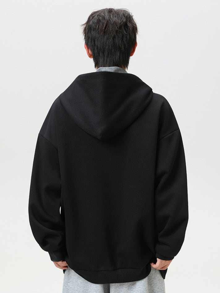 Fake Two Pieces Turtleneck American Loose Hoodies