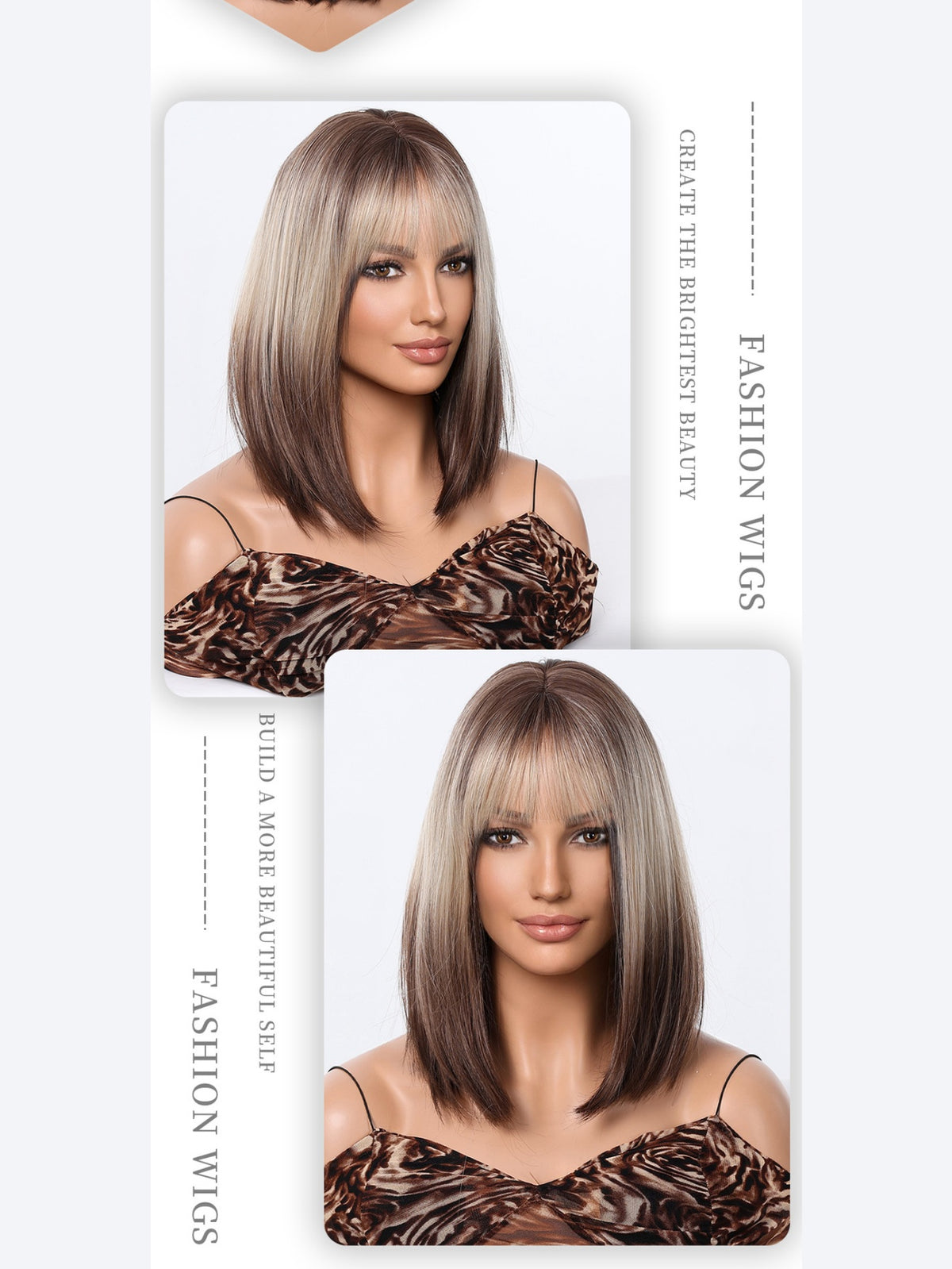 Gradient Color Synthetic Fiber Wig