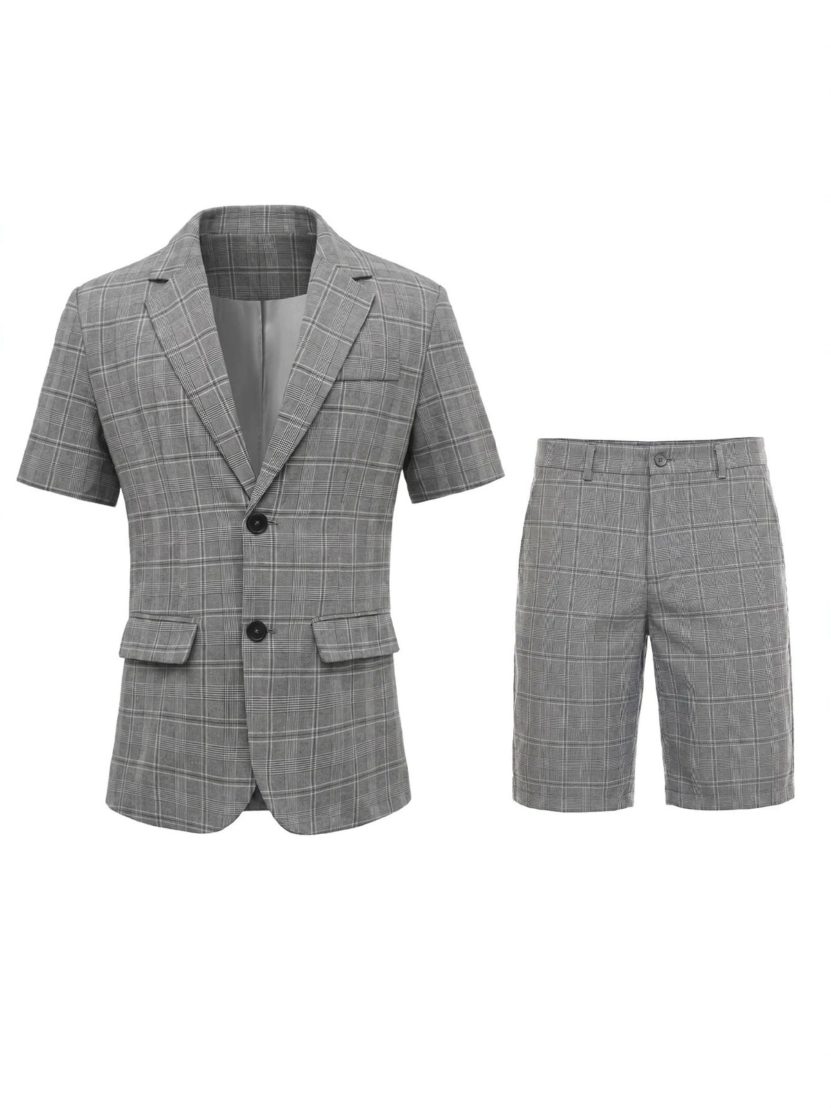 Light Business Leisure Plaid Suit Set 2-piece Sets