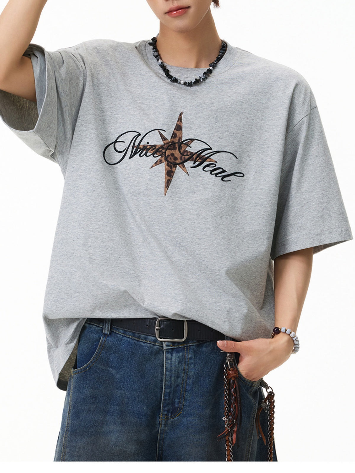 Leopard Print Retro Loose-fit T-shirts